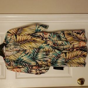 Floral V-Neck Tie Waist Romper